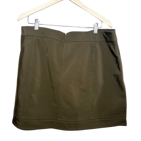 New with Tag Express Olive Green Hip Pocket Formal Business Casual Mini Skirt - Picture 9 of 16